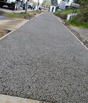 pervious path